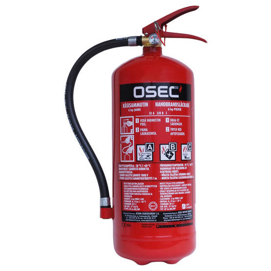OSEC pulversläckare 6kg 55A/233B/C - Säkerhetsprodukter - 6430066033843 - 1