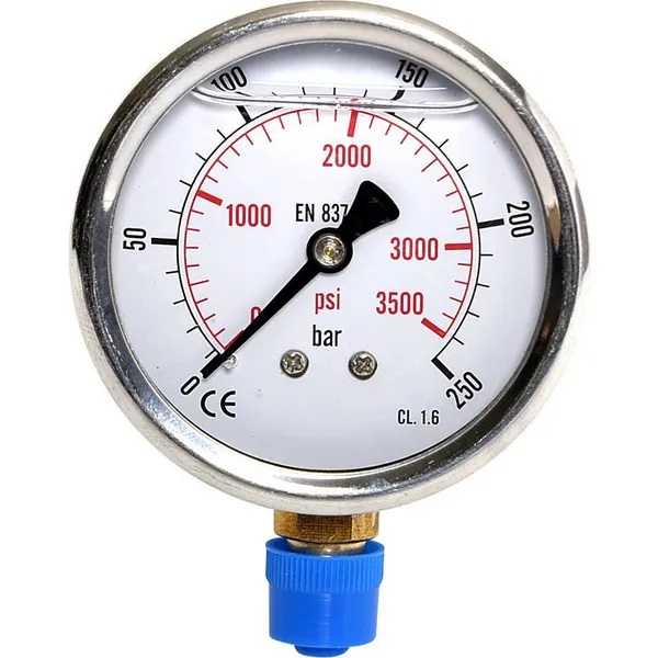 Tryckmätare 1/4" 0-250 bar, rostfri - Tryckmätare - 5700035556873 - 1