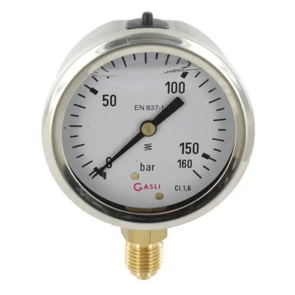 Tryckmätare Ø63 mm 0-160 bar ¼", bottenmontering - Tryckmätare - 8719593255323 - 1