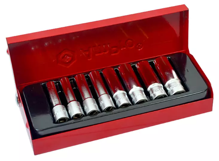 Lång hylsats 1/4" 8-delar - Hylsor och satsar - 795609450003 - 1