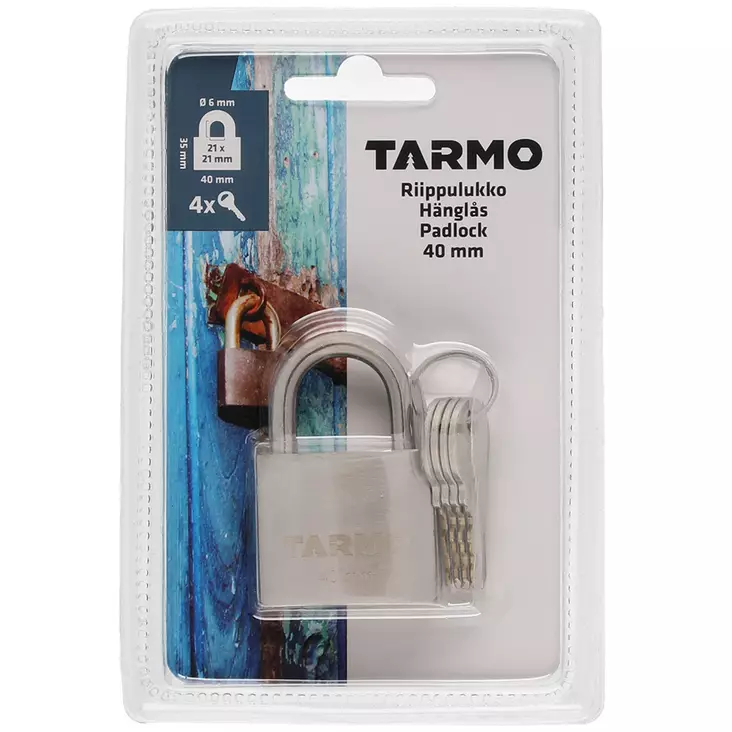 Hänglås rostfritt 40 mm - Hänglås, reglar, gångjärn - 6410413170223 - 1