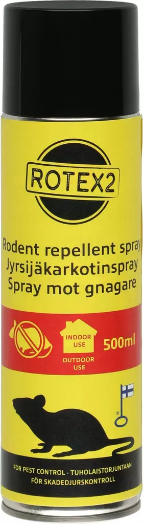 Rotex 2 Mus- och Råttspray 500 ml - Bekämpning av gnagare - 6410416317953 - 1