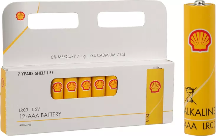 Shell batteri AAA 12 st/fp - Batterier, testare - 8720573484183 - 1