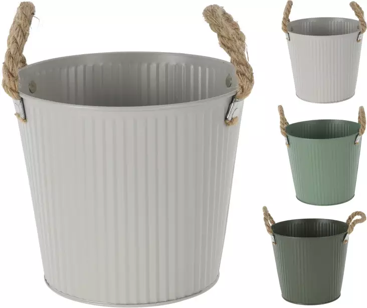 Kruka med handtag av snöre 16 cm - Krukor, vaser, korgar - 8720573183413 - 1