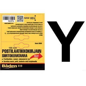 Klistrebokstav Y 100 mm - Brevlådor och nummer - 6438152088623 - 1