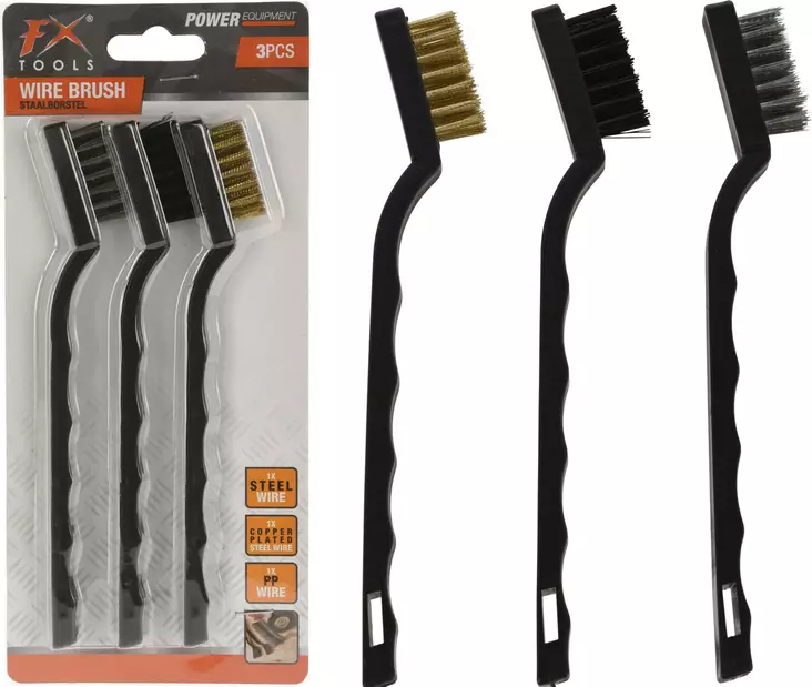 Stålborste 17 cm 3 st/fpk - Slipmaterial - 8720573160803 - 1