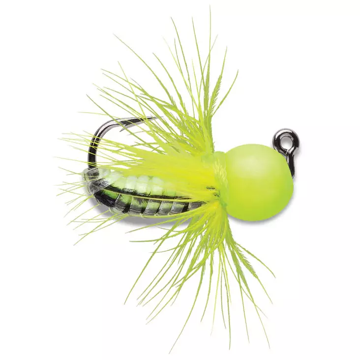 VMC Tungsten FlyJig 1/16 Glow Chartreuse - Jiggar, jigghuvuden - 043193124443 - 1