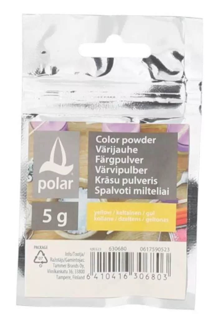 Färgpulver för ljusproduktion 5 g gul - Hobbyartiklar - 6410416306803 - 1
