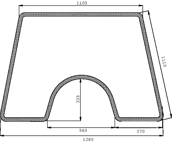 Framskydd av glas, övre (Valtra 31515400) - Hytt och kaross - 3660980032933 - 1