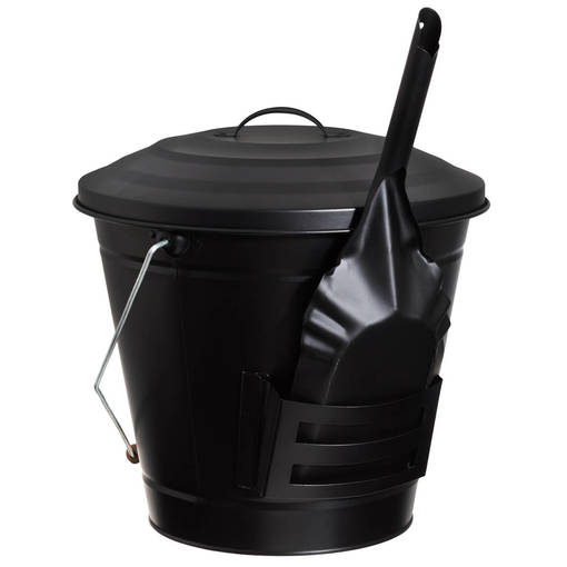 Askaft med spade 14 liter - Eldstadstillbehör - 6410413215603 - 1