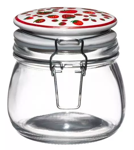 Glasburk patentlock jordgubb 500 ml - Konserveringsprodukter - 6410416529363 - 1
