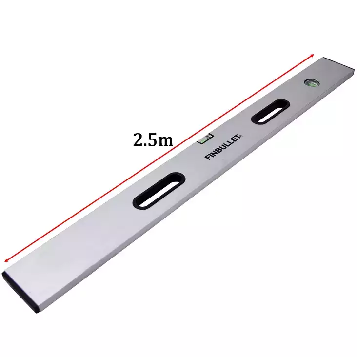 Finbullet rätskiva i aluminium 2,5 m med handtag - Mätning och märkning - 6430017706253 - 1