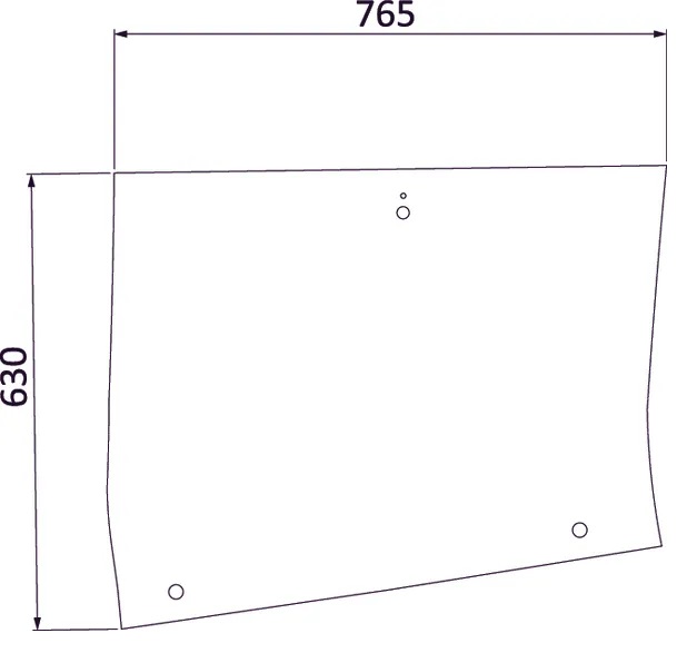 Sidofönster, vänster (Fendt 816810040421) - Styrhytt och kaross - 8716106314843 - 1