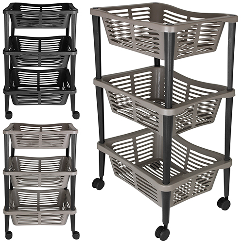 Korgvagn med 3 korgar - Lådor och korgar - 8719202838213 - 1