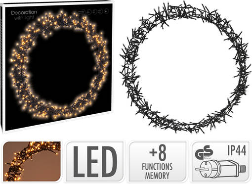 Akrylljusring 48 cm 400-LED - Stämningsbelysning - 8719987979613 - 1