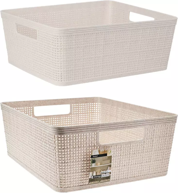 Förvaringskorg Beige 35x29x13 cm - Lådor och korgar - 8721037325523 - 1