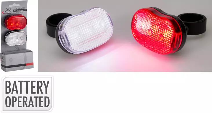 Fram- och baklampa för cykel 3-LED - Cykeltillbehör - 8721037466783 - 1