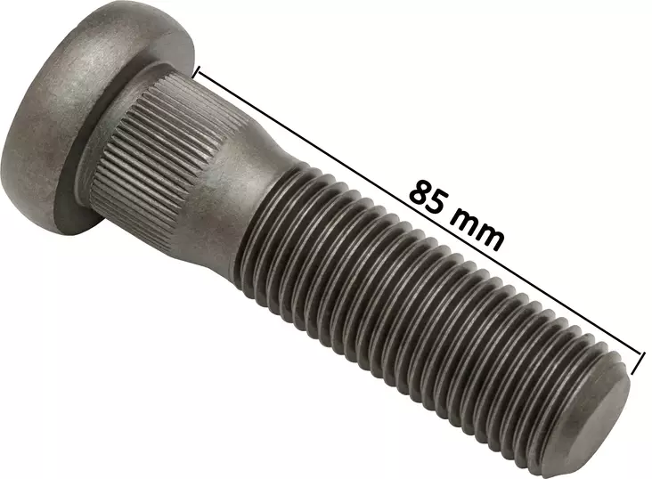 Hjulsbult 85mm med rund stomme passar SC - Axel och styrning - svm0000008973 - 1