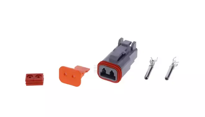 DT 2-pins kontaktset, hunnkontakt - Stickproppar - 8719493221763 - 1