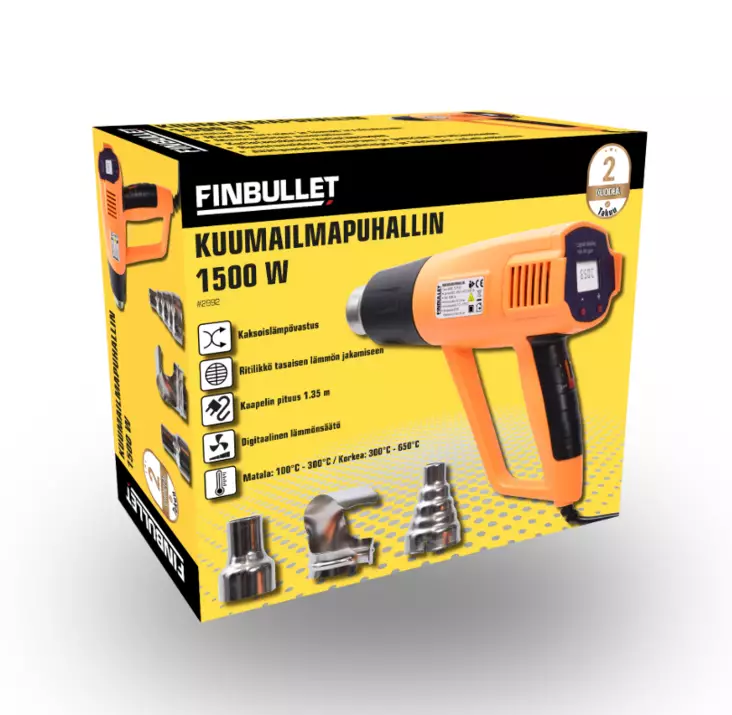 Värmepistol 2000W - "Batteridrivena maskiner" - 6438152029923 - 4