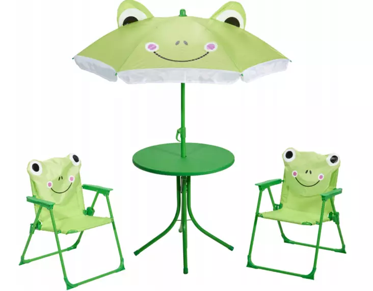 Barns trädgårdsbord och stolar Groda - Trädgårdsmöbler - 8721037875523 - 1