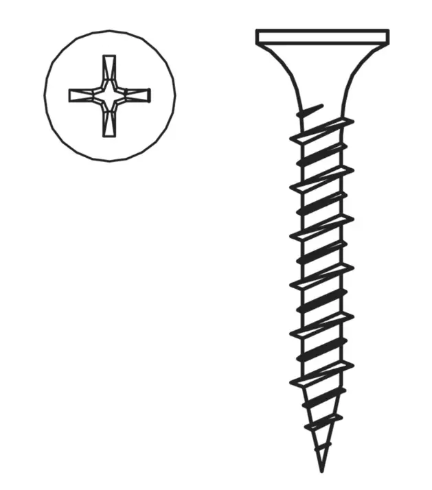 Bandad gipsskruv 3,9x40 mm Hi-Lo - Skruvar och spikar - 5710764573973 - 1