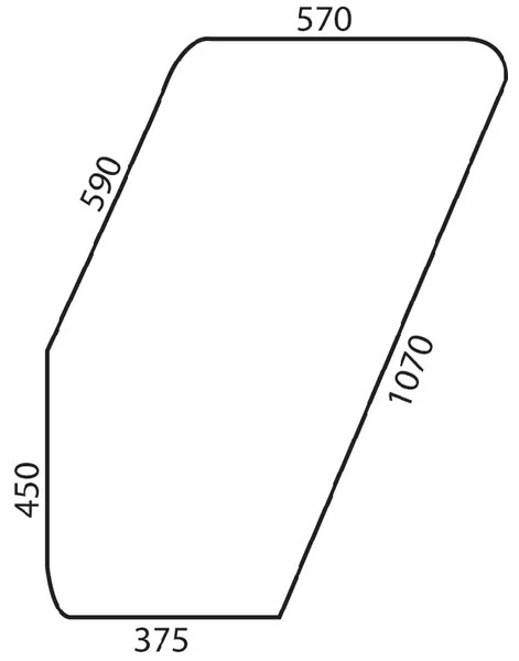 Dörrruta, höger (Fiat 5108670) - Hytt och kaross - 3660980024723 - 1