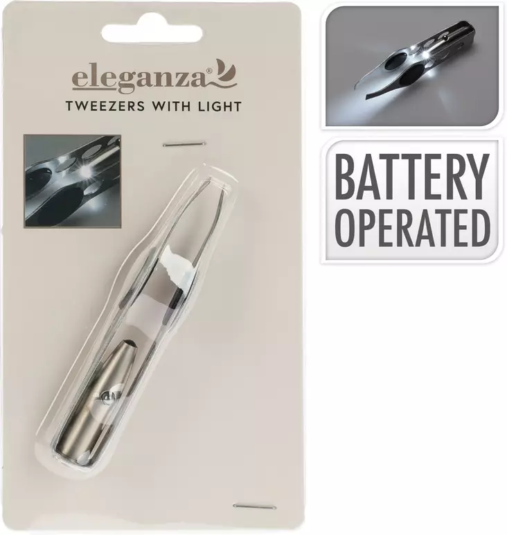 Pincett med LED-lampa - Andra egenvårdsprodukter - 8721037345613 - 1