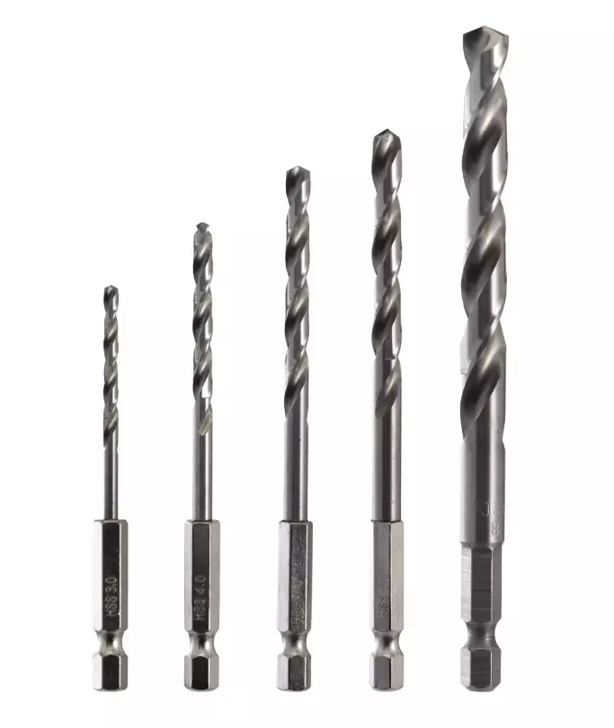 Poradapter 1/4" med Krino 5 delar - Metallborrbitar - 6438152028483 - 1