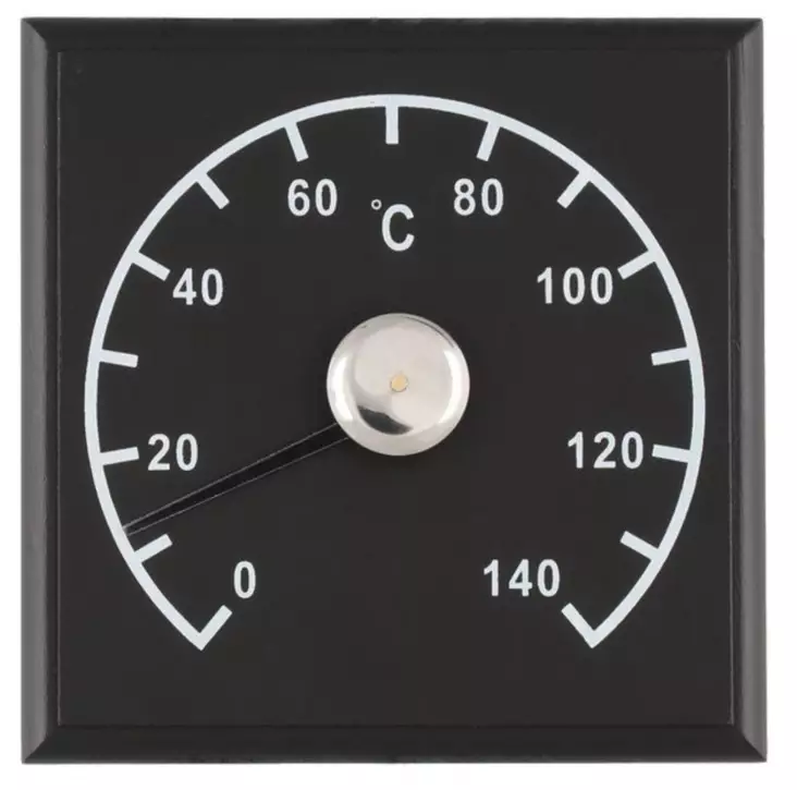 Bastu termometer svart 12x12 cm - Bastutillbehör - 6410416406213 - 1