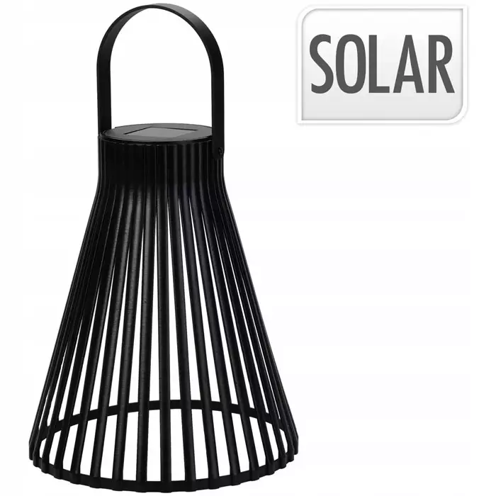 Solarlampa svart 23 cm - Solcellsdrivna solprodukter - 8720573479363 - 1