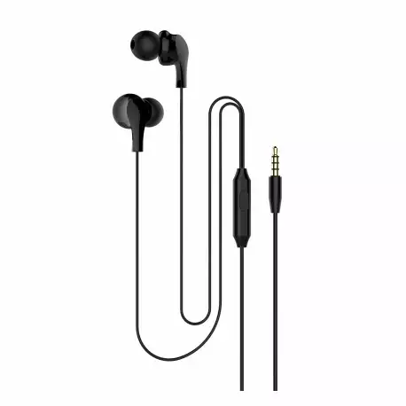 Stereohörlurar med mikrofon svart - Mobiltelefontillbehör - 6430076521163 - 1