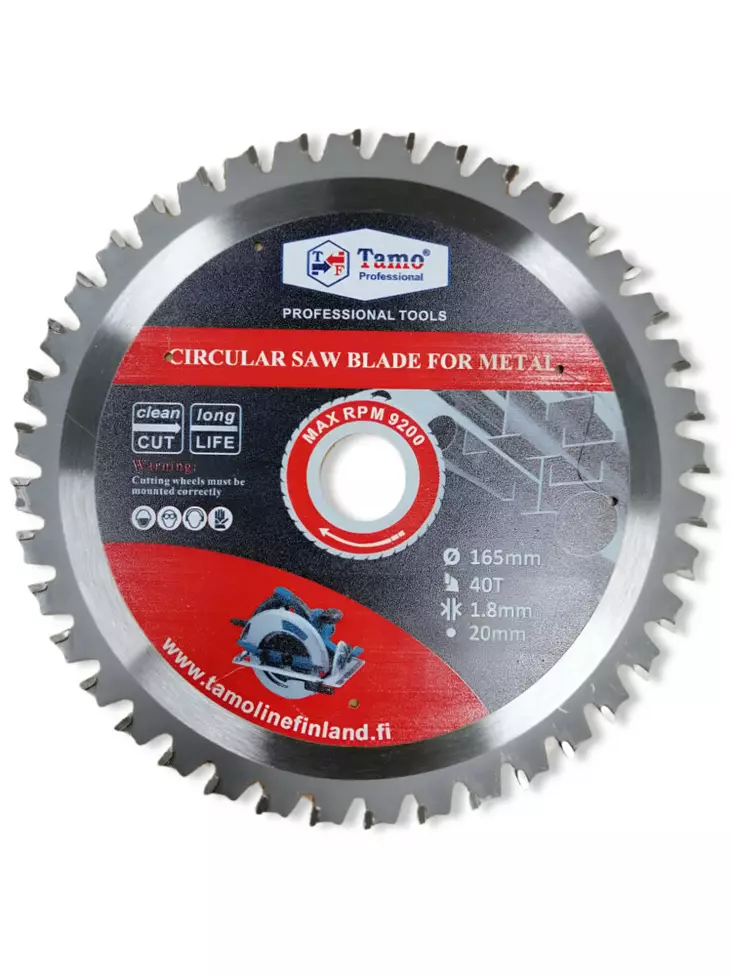 Tamo cirkelsågsklinga 165X40TX20MM - Cirkelsågklingor och sågklingor - 6420613777733 - 1