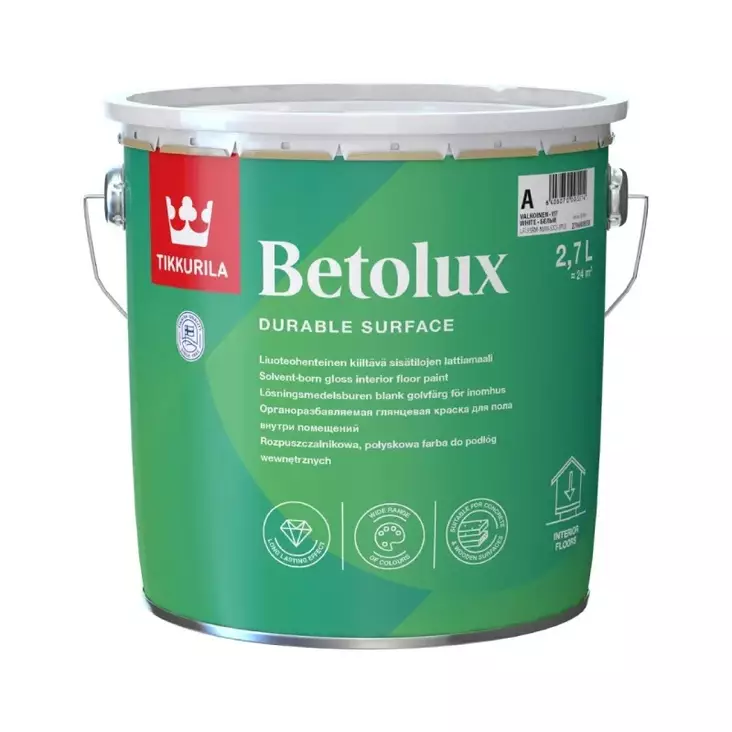 Tikkurila Betolux golvmålning färdigblandad - Golvfärger - 6408070012413 - 1