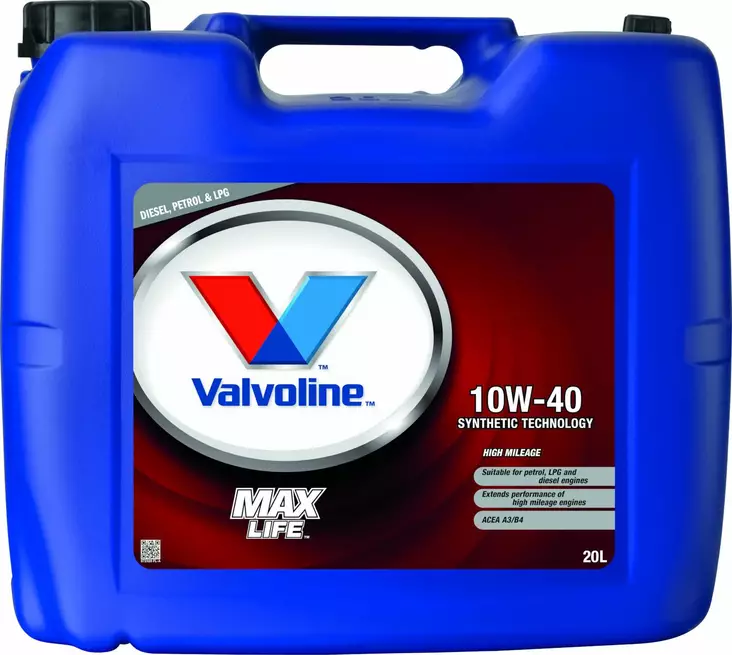 Valvoline MaxLife 10W-40 motorolja 20 l - Motoroljor - 8710941021713 - 1