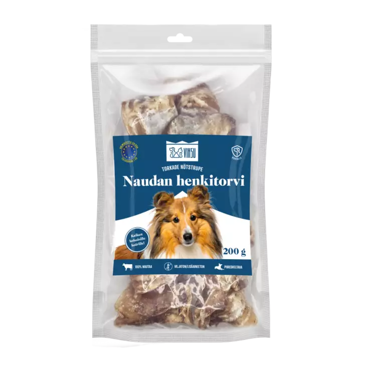 Viksu nöthalsrör för hund 200g - Hundmat - 6417783186243 - 1