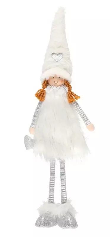 Winteria Tomtetjej 50 cm vit - Juldekorationer - 6410416489773 - 1