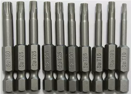Torx bits-set 10 st, 50 mm, S2 - Skruvbits och -satser - 6430074697884 - 2