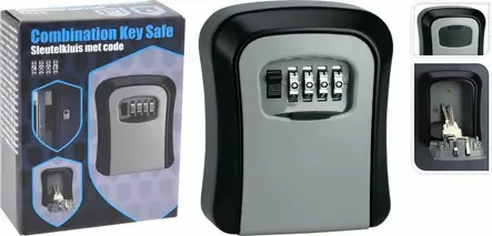 Nyckelförvaringsbox med kodlås - Hänglås, reglar, gångjärn - 8720573956574 - 1