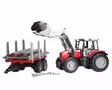 Bruder Massey Ferguson 7480 med släp - Bruder arbetsmaskinsleksaker - 8719774888234 - 1