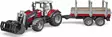 Bruder Massey Ferguson 7480 med släp - Bruder arbetsmaskinsleksaker - 8719774888234 - 3