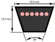 Optibelt VB kilrem 20 x 1120 mm - Remmar och tillbehör - 4014486036954 - 2