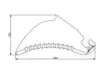 Balskär 360x180x5 mm passar Claas - Balpressar - 5700036423334 - 3