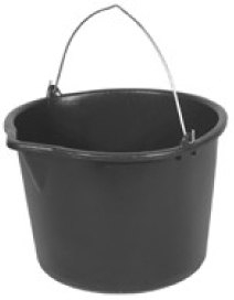 Svart plastskål 20 liter - Hinkar, fat - 8713331250304 - 1