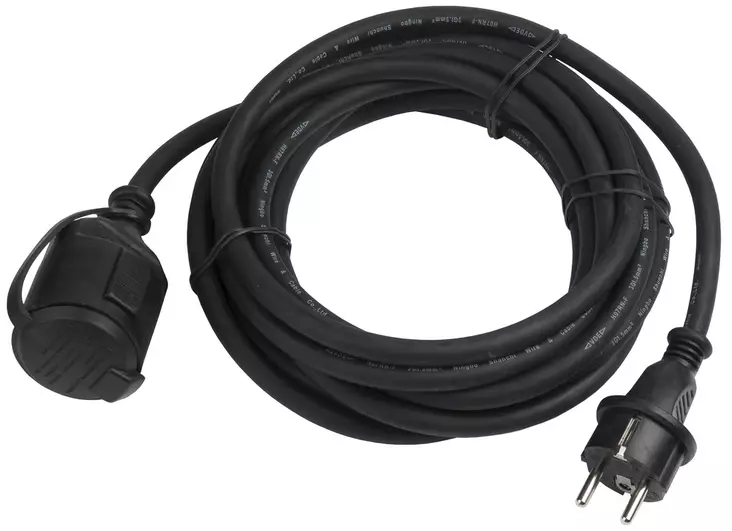 Airam gummiförlängningssladd 1-delad 3x1,5mm2 IP44 5m - Förlängningssladdar - 6435200259714 - 1