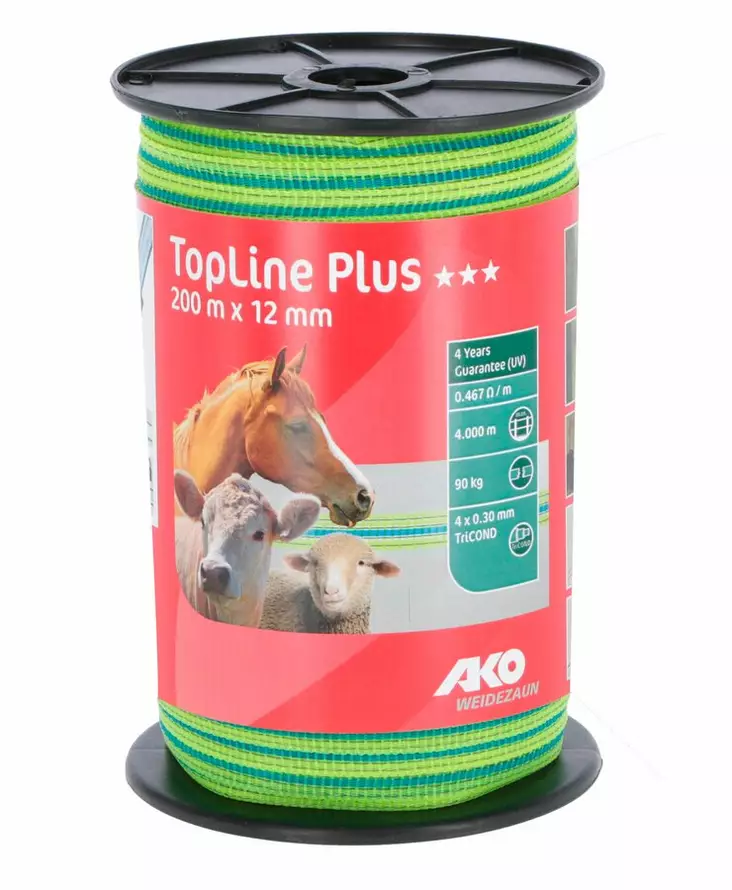 Inhägnadstråd Top Line Plus 200 m 12 mm - Stängselband och -trådar - 4018653984734 - 1