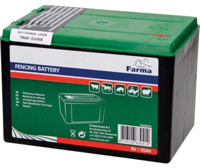 Batteri Farma 9V 55 Ah - Elstängseltillbehör - 8716106839414 - 1