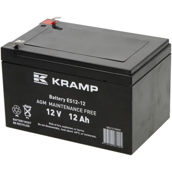 Batteri Kramp 12V 12Ah - Startbatterier - 8716106061204 - 1