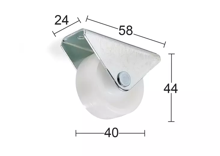 Habo möbelhjul 41 40 mm - Möbelhjul, rörben - 7317900034824 - 1