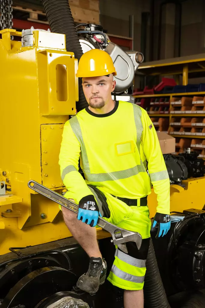 Hi-Vis långärmad varseltröja gul - Sommararbetskläder - 6418326436214 - 1